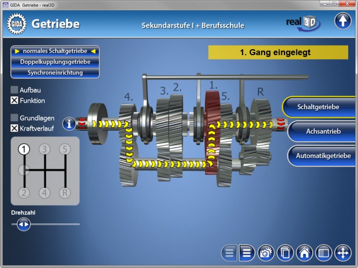 Getriebe | Software | Physik/Technik | Fachbereiche | GIDA